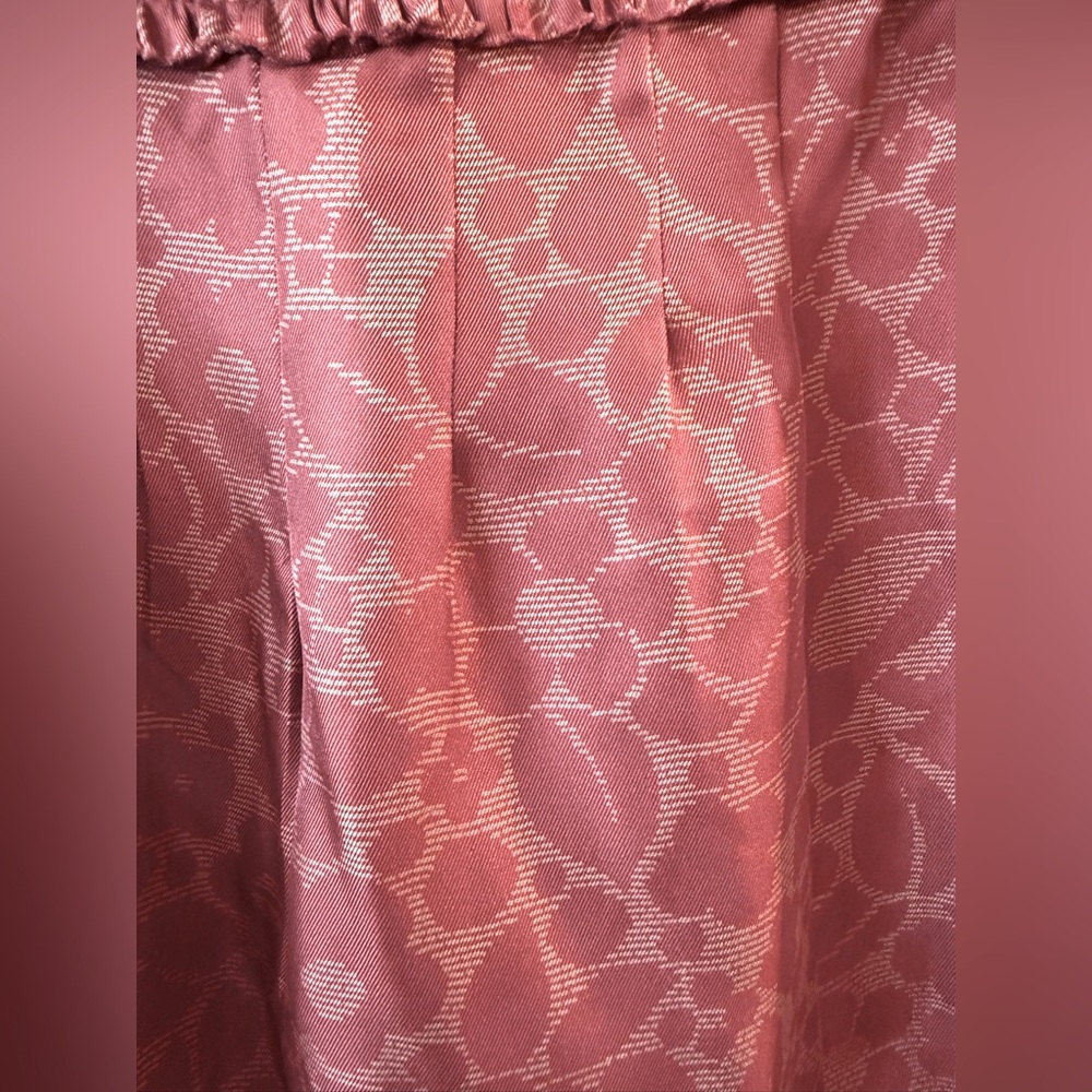 Marc Jacobs | 100% Silk Jacquard Pleated Square Neck Blouse - Sz 6 - Picture 5 of 10